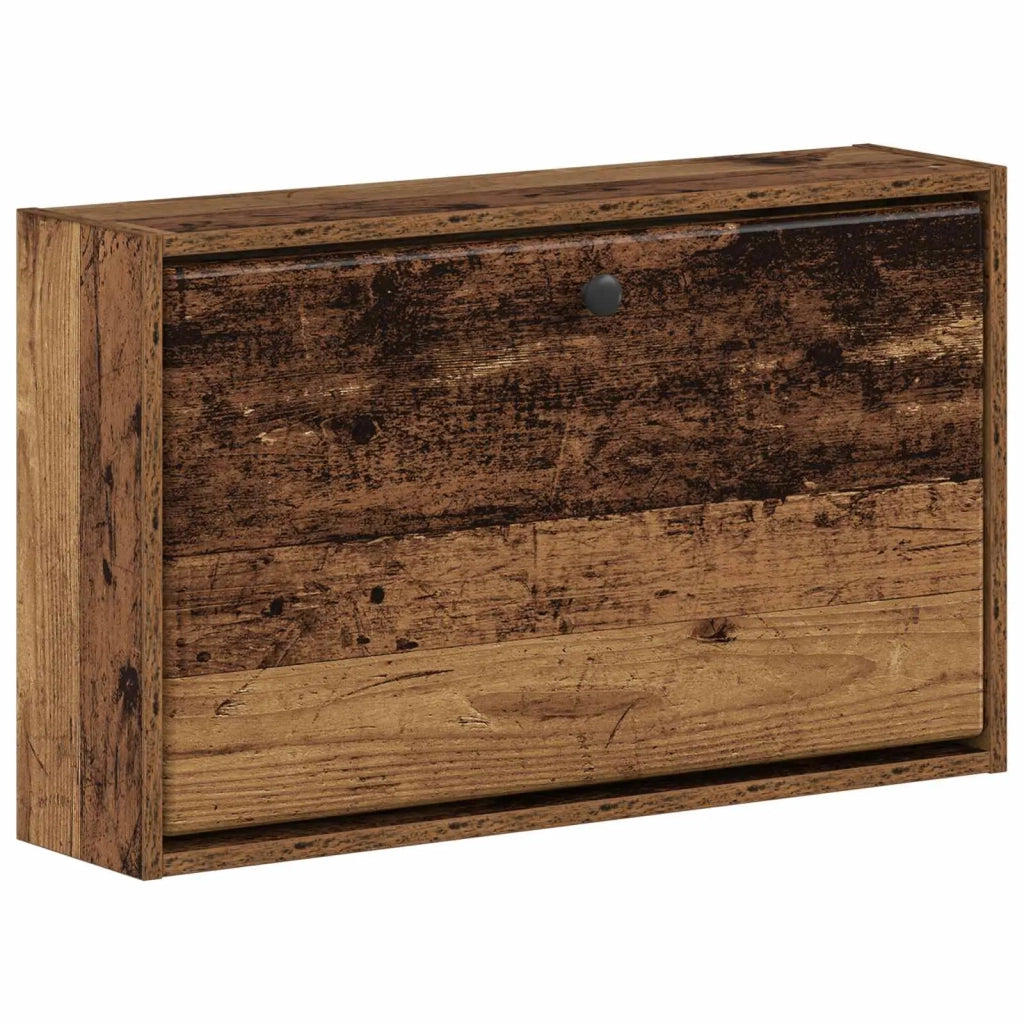 Mobiletto per Scarpe da Muro BREDA 71 x 17 x 43 cm Legno antico 897513