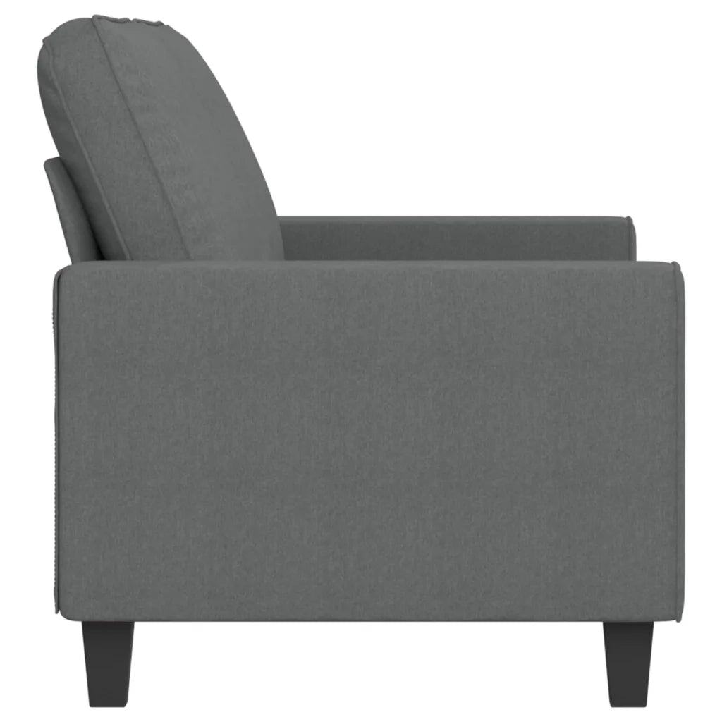 Divano a 2 Posti Grigio Scuro 140 cm in Tessuto 359392