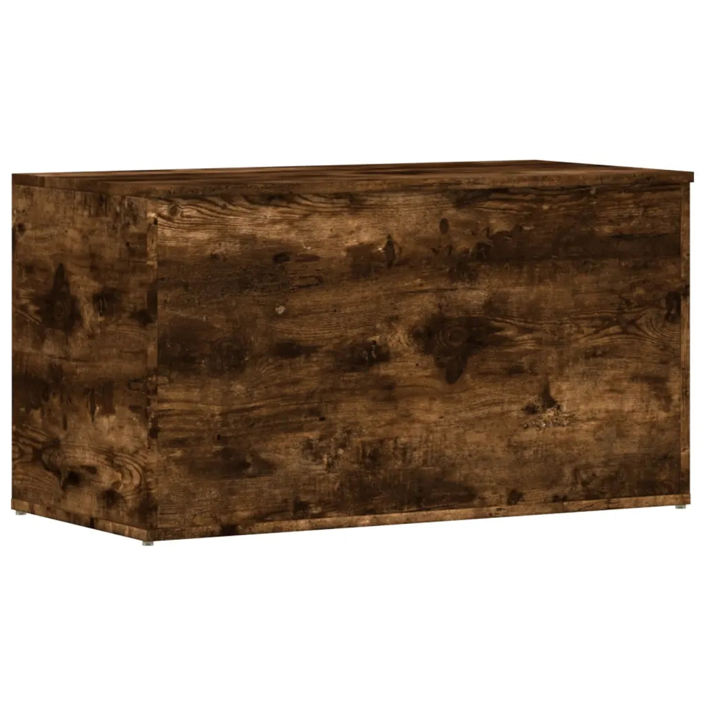 Cassapanca-Baule-Mobile di Stoccaggio Rovere Fumo 84x42x46 cm in Legno Ingegnerizzato