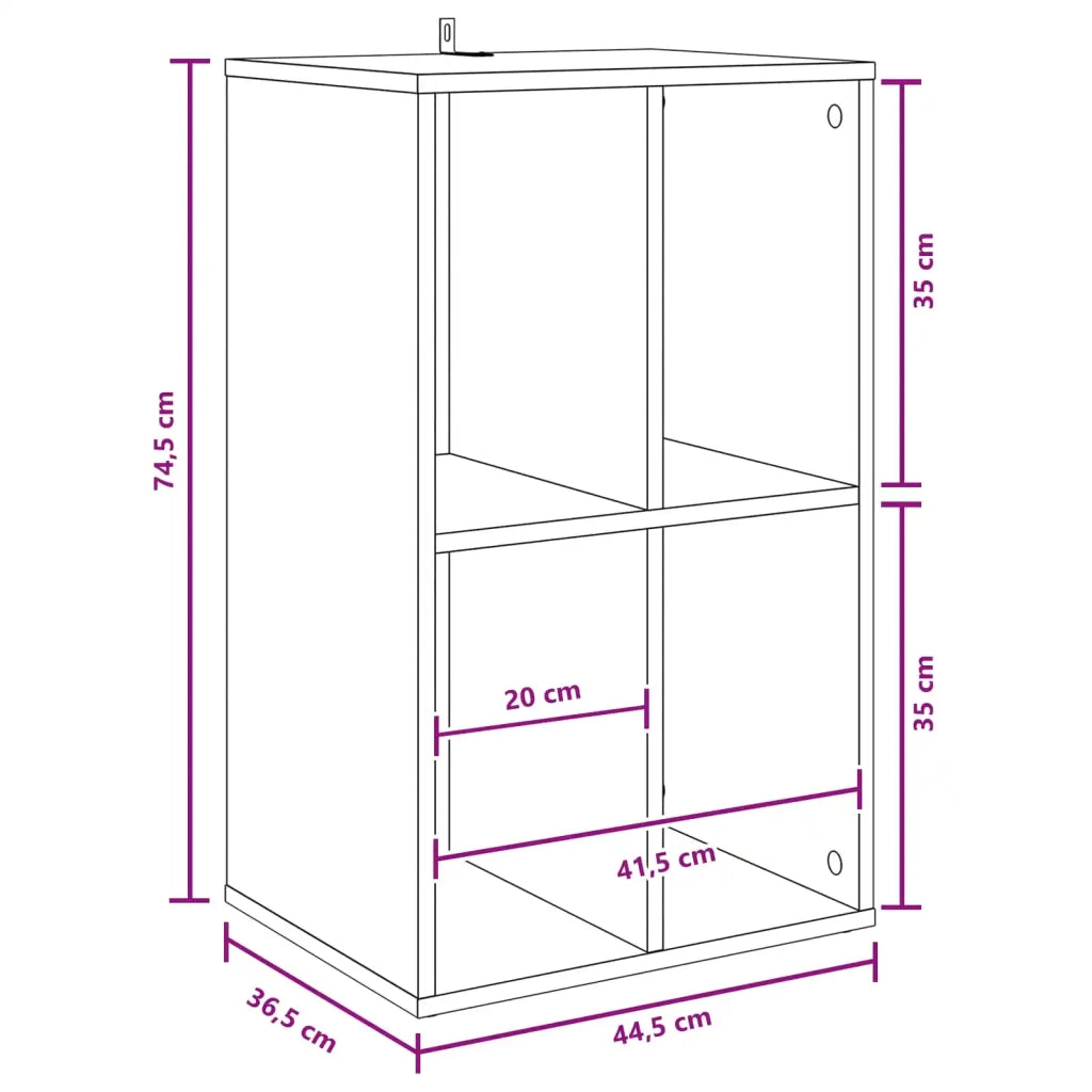 Mobile porta vinili Bianco 44,5 x 36,5 x 74,5 cm 8012866