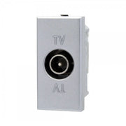 Trade Shop - Presa Tv Connettore Passante Maschio Silver Compatibile Bticino Axolute -