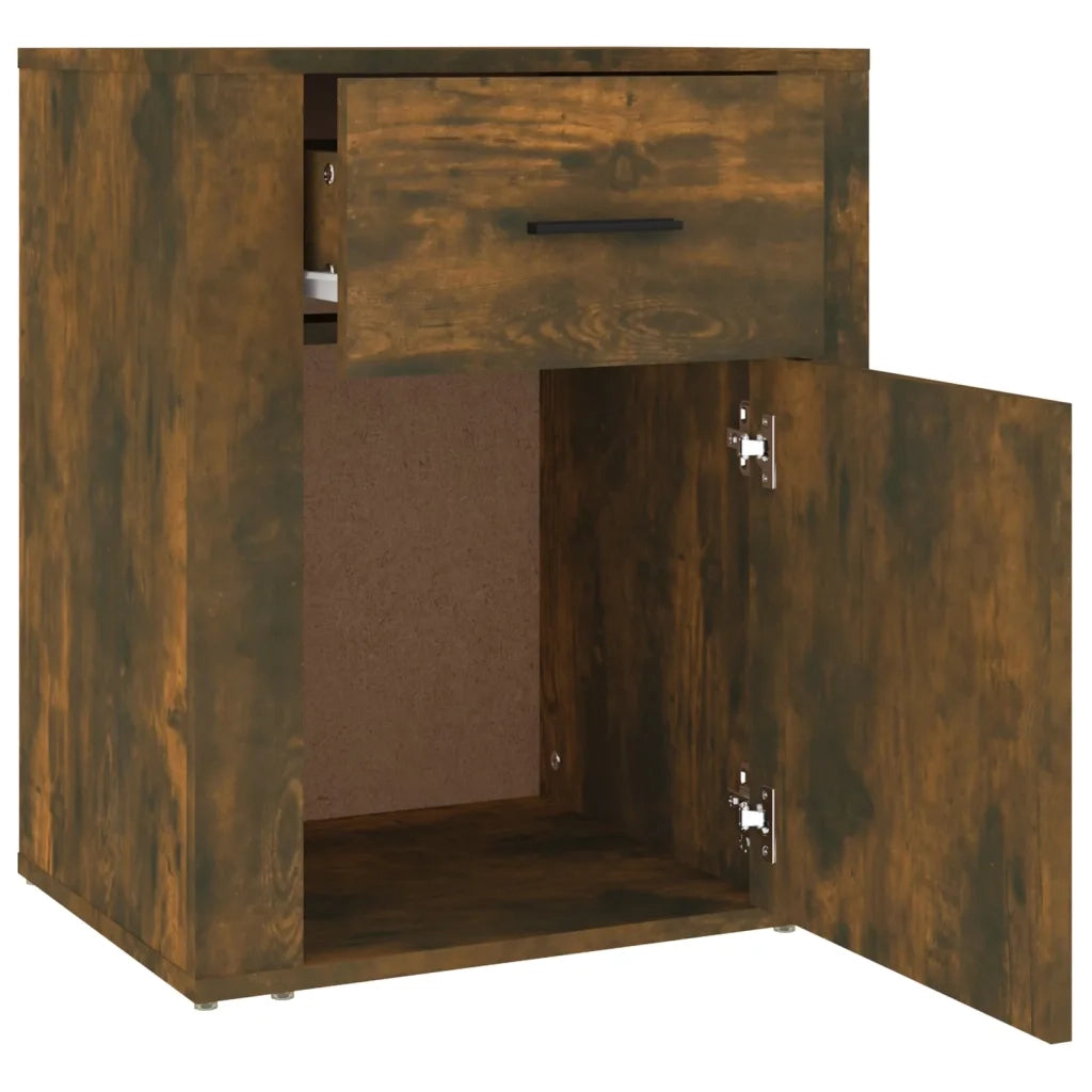 Comodino Rovere Fumo 50x36x60 cm Legno Multistrato cod mxl 30080