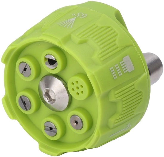 Spazzola ad alta pressione 6-in-1 regolabile - Bocchetta multifunzionale - 1/4 Connettore rapido - Acciaio inossidabile - 72 g - Per manutenzione della casa esterna - Spazzola ad alta pressione