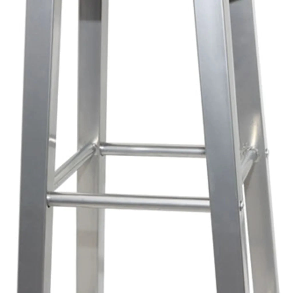 Sgabelli da Bar 4 pz Argento e Marrone in MDF 277174