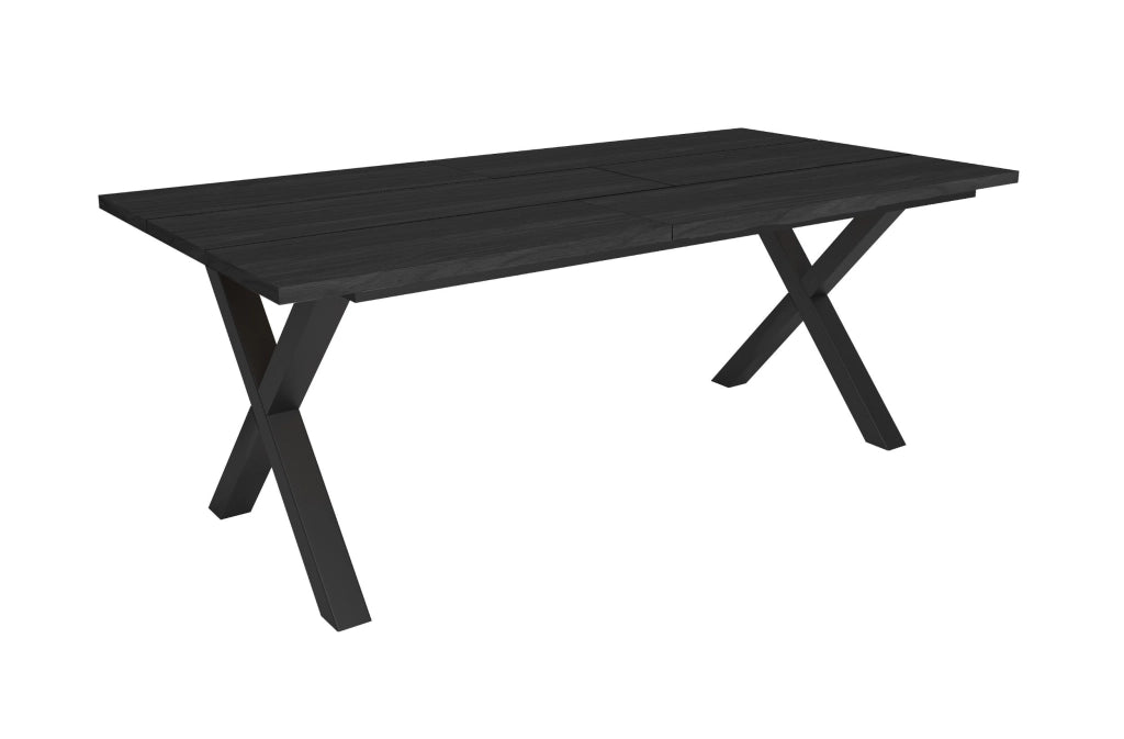 Tavolo da Pranzo, 194x90x74 cm, Per 10 persone, Tavolo Cucina, Nero