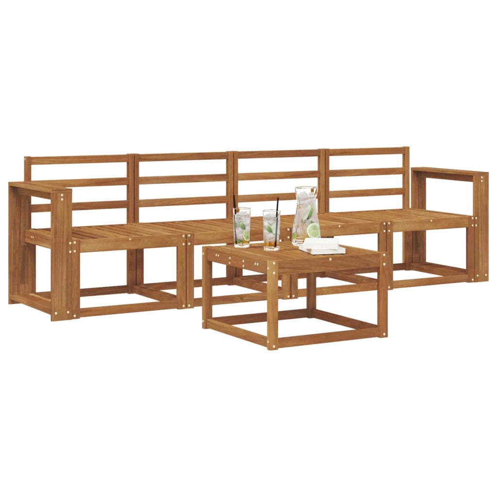Set di divani da esterno 5 pcs Naturale