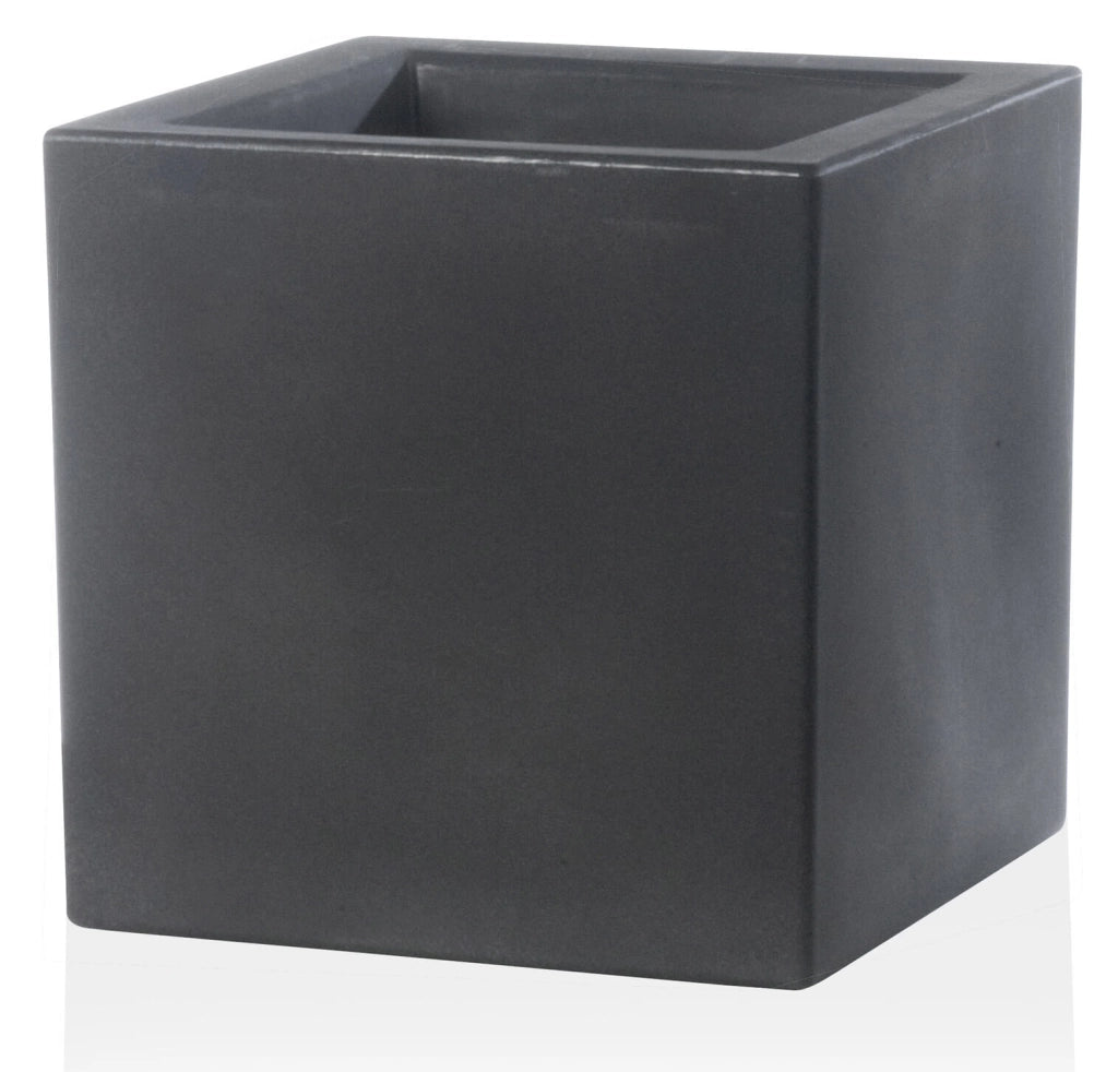 Vaso 30x30x30cm in Resina Tulli Schio Cubo Essential 30 Antracite
