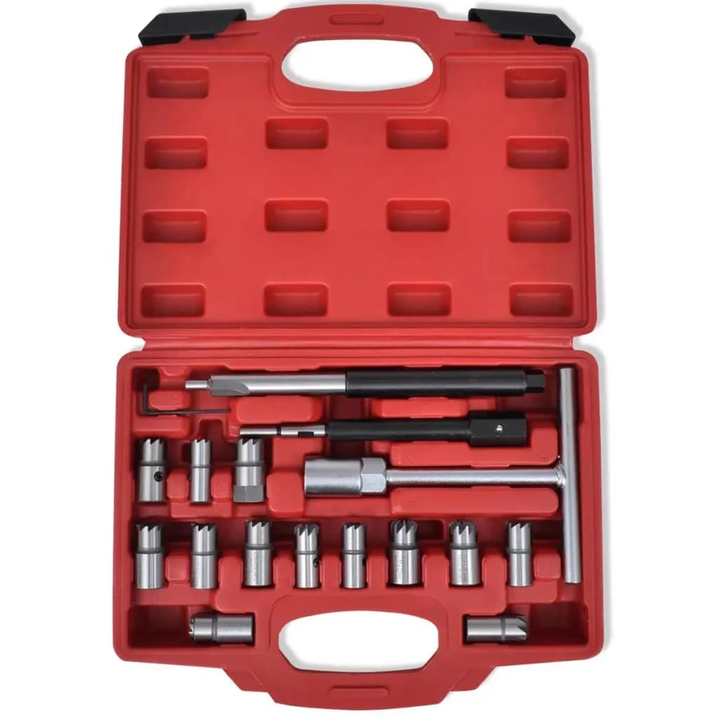 Kit di rettifica per sedi iniettori diesel da 17 pezzi e set di utensili per motore 02_0004157