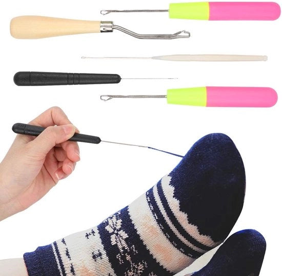 Set di 5 ganci curvi per capelli - Gereedschap per dreadlocks - Vlecht/Haken - Manicure a mano - Alta qualità - Gancio per capelli