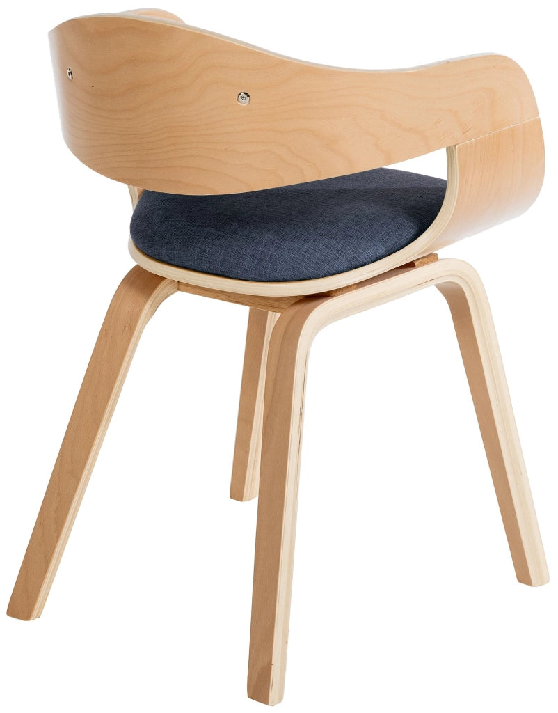 Sedia Kingston in Tessuto Natura/blu