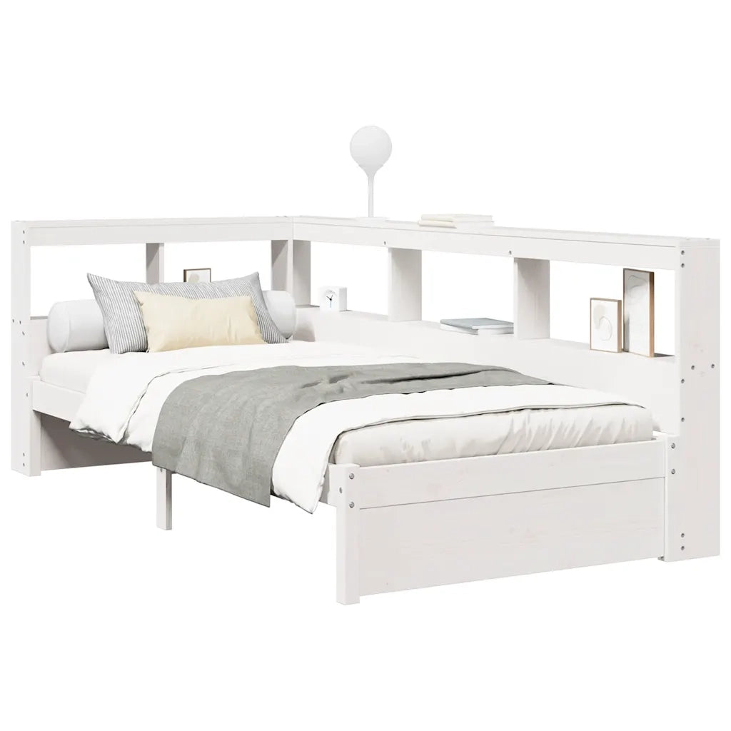Letto con Libreria senza Materasso-Struttura Letto con contenitore 75x190 cm in Legno Pino 865595