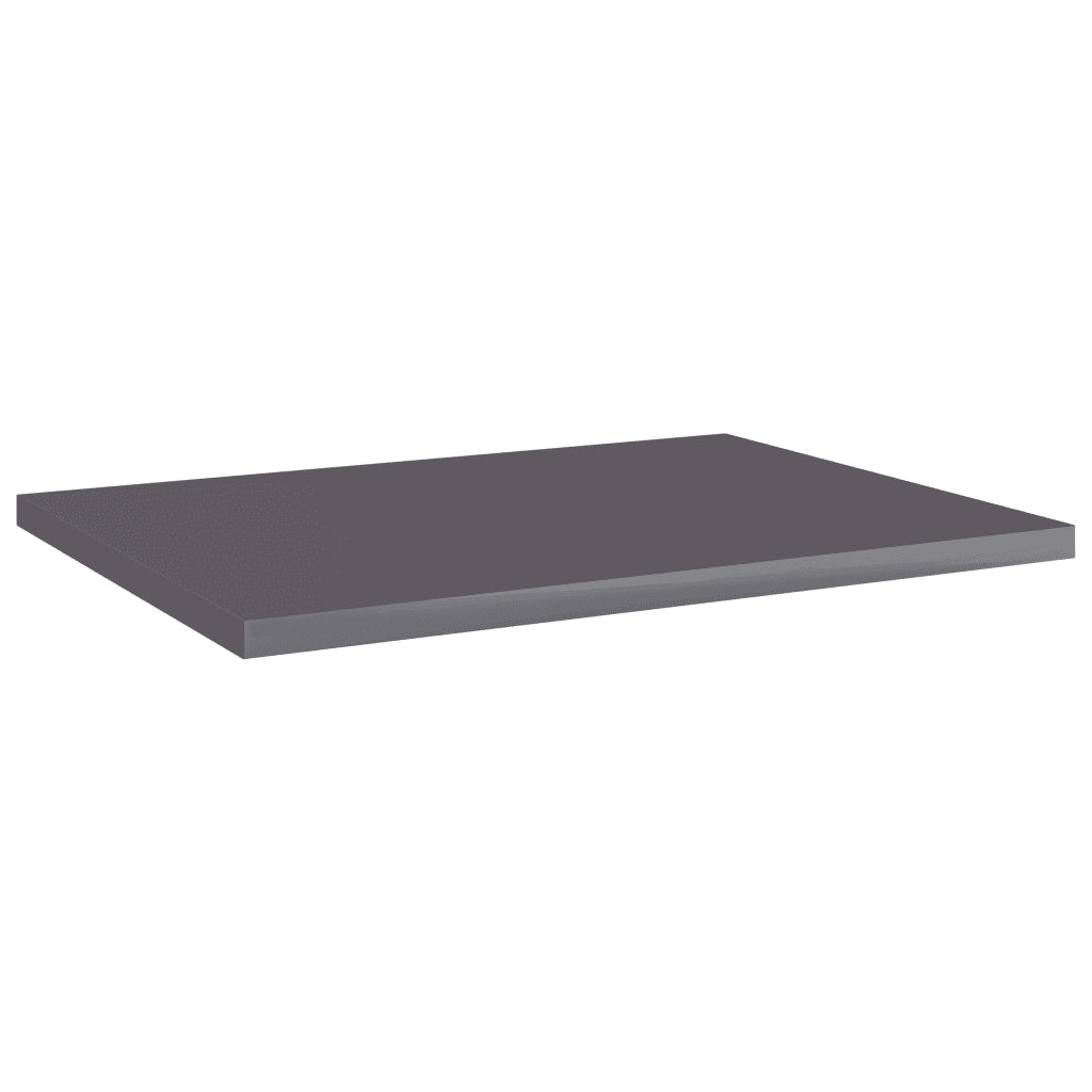Ripiani per Libreria 8pz Grigio Lucido 40x30x1,5cm Multistrato 805169