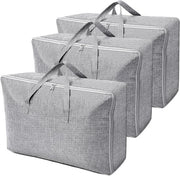 Set di 3 contenitori per sotto il letto - 105 l + 84 l + 70 l - cassetti ripiegabili - impermeabili - con maniglia - borse di trasporto durature