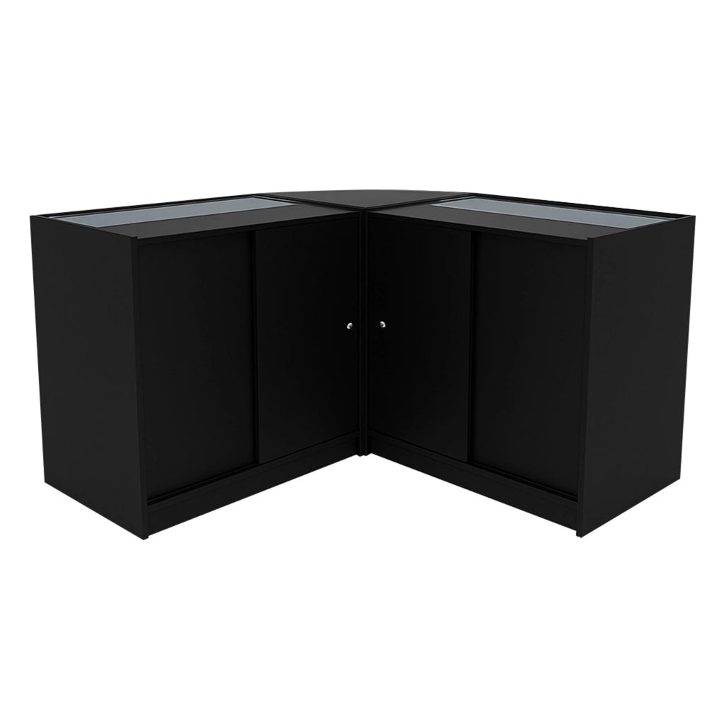 Set Banconi LED Nero Harmonia B900 C900 LM60 Vetrina Negozio con Serratura