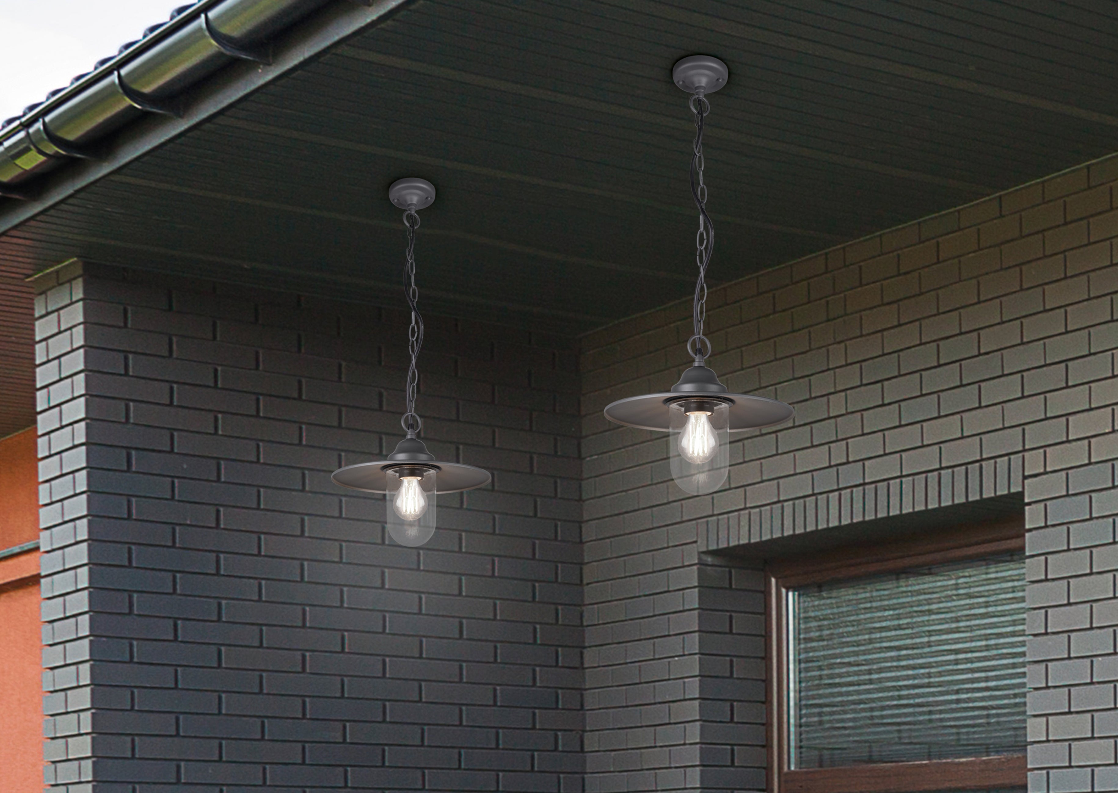 Lampada a Sospensione da Esterno  E27 in Pressofusione di alluminio