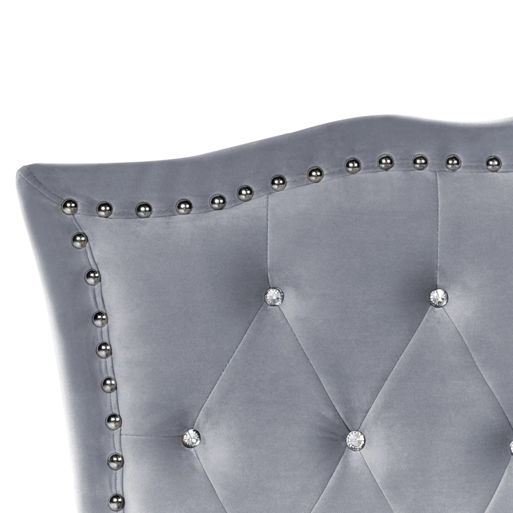 Letto singolo con contenitore in velluto grigio 90 x 200 cm camera da letto cameretta elegante glamour