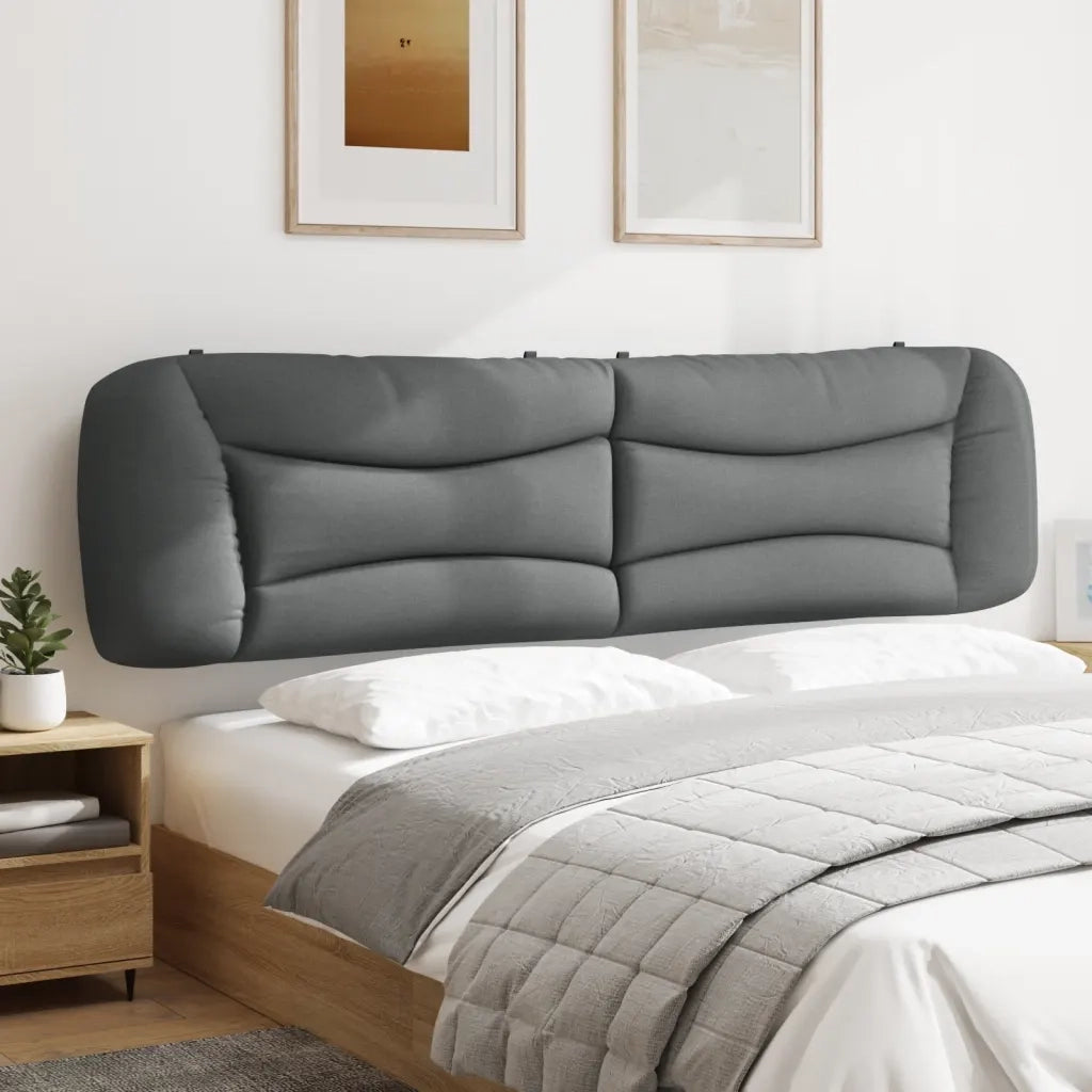 Coussin de tête de lit Hvar gris clair 200 cm tissu