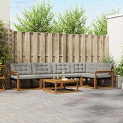 Set di divani da esterno 6 pcs Grigio Naturale e Chiaro 3369474