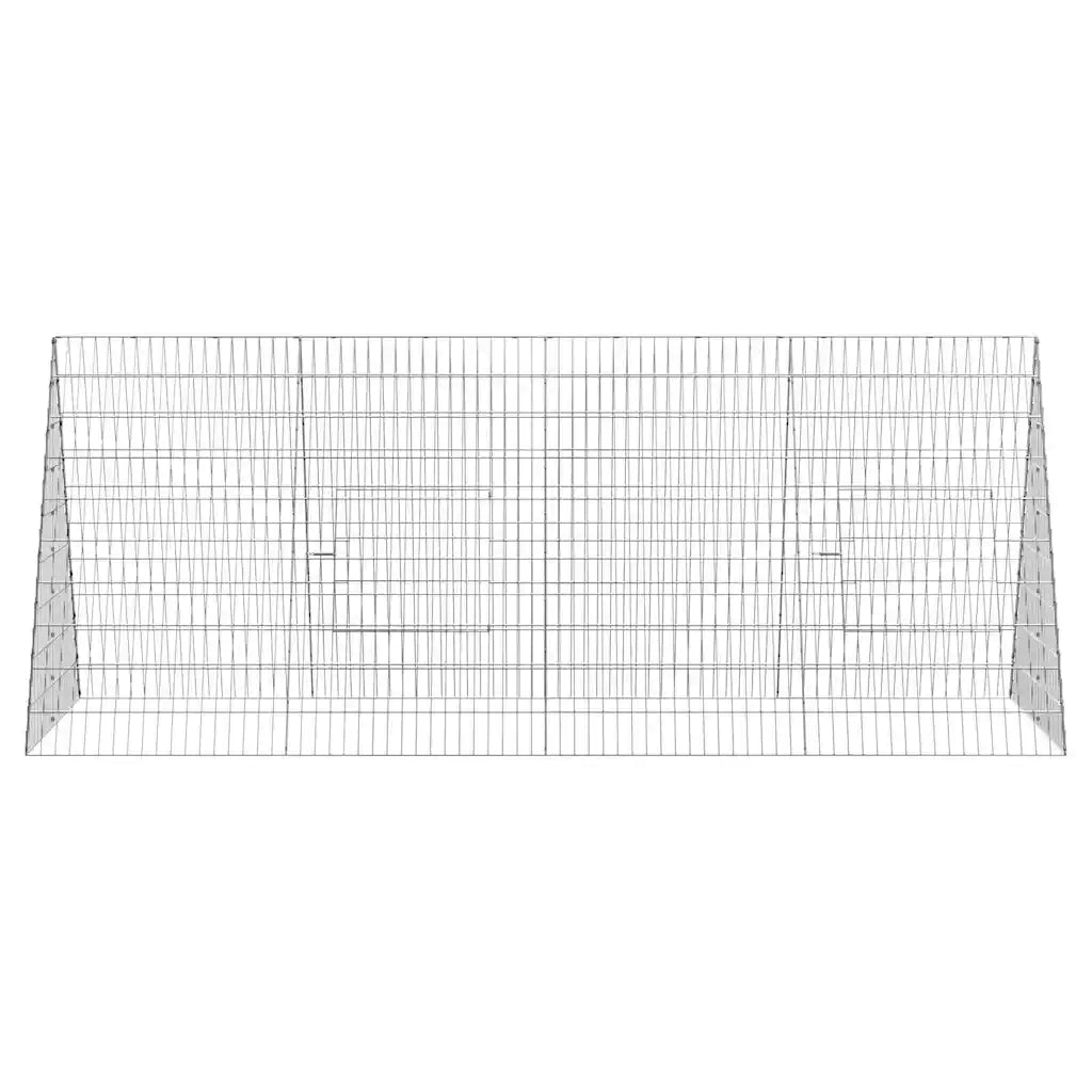 Gabbia per polli Argento 215 x 100 x 85 cm Acciaio zincato 3394437