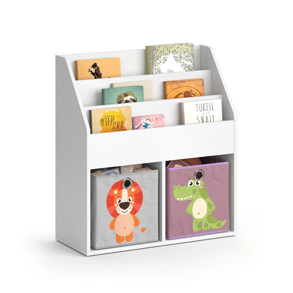 Vicco Libreria bambini Bianco 30.7 x 79 cm con 2 scatole pieghevoli opt.3