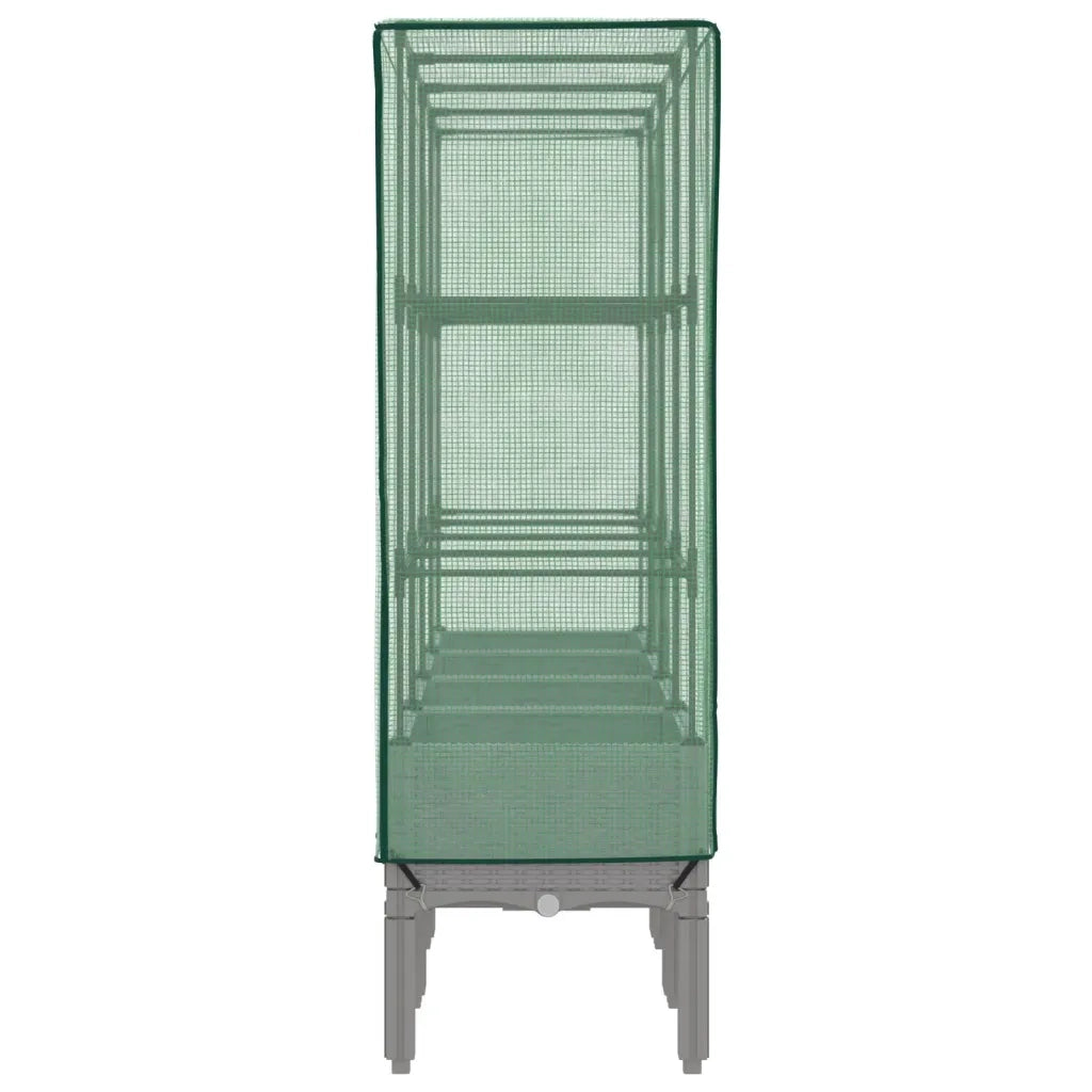 vidaXL Letto Rialzato con Copertura Serra Effetto Rattan 160x40x140 cm