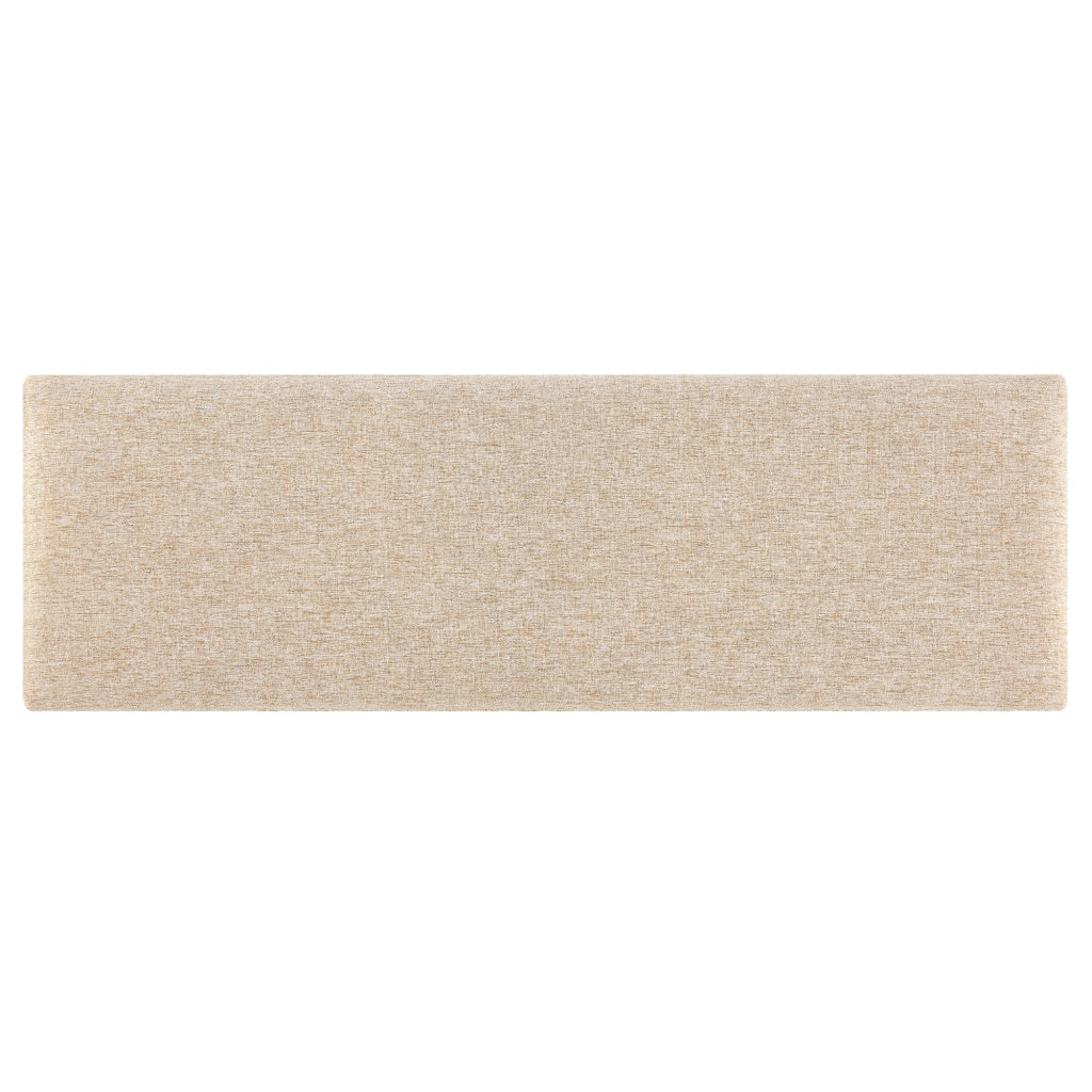 Set Carpino di 2 Pannelli Murali Imbottiti Rivestiti in Tessuto Beige 90x30 cm [neu.haus]