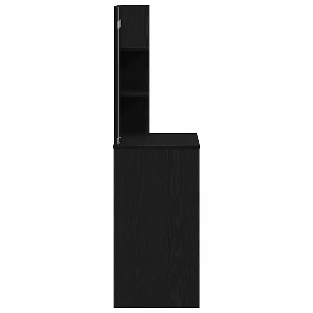 Tavolo da Trucco con cassetto Rovere Nero 74,5 x 40 x 141 cm CFW6819133