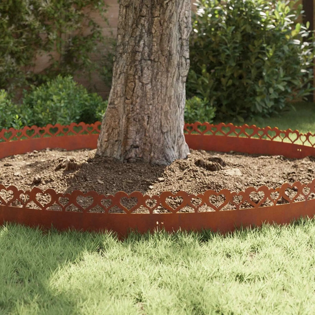 Bordure per prato 30 pcs Ruggine 103 x 0,05 x 22 cm 874848