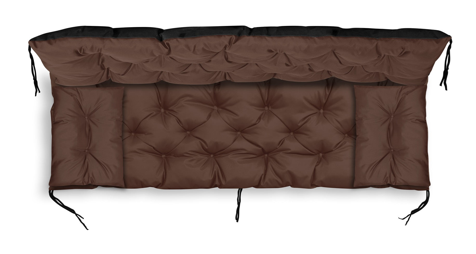 AIO FACTORY 100x60x50 cm Cuscino da giardino impermeabile Panca altalena marrone Set