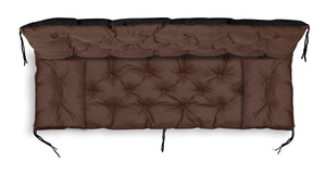 AIO FACTORY 100x60x50 cm Cuscino da giardino impermeabile Panca altalena marrone Set