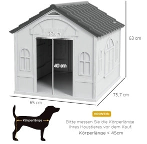 CUCCIA PER CANI 65 x 75,7 x 63 cm Grigia in plastica