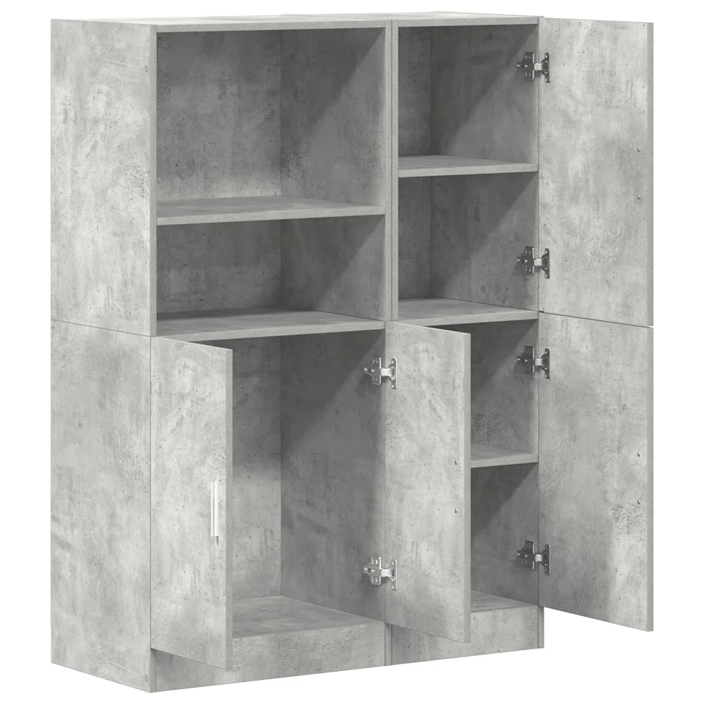 Set di Mobili da Cucina 2 pz Grigio Cemento in Truciolato 3324145