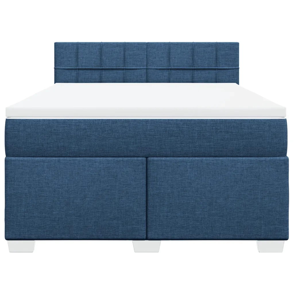 Giroletto a Molle con Materasso Blu 140x200 cm in Tessuto 3288217