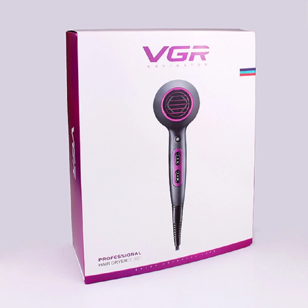 Trade Shop - Asciugacapelli Professionale A Motore Cc 2200 Watt Salone 2 Velocità Vgr V-402 -