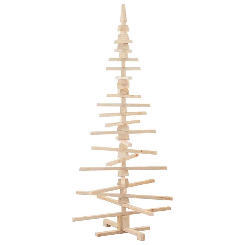Albero di Natale Decorativo-Decorazioni natalizie in Legno 180 cm Legno Massello Pino