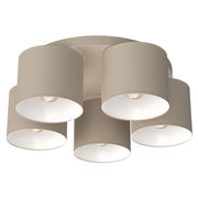 Plafoniera Arden 5xE27 beige tessuto Luminex
