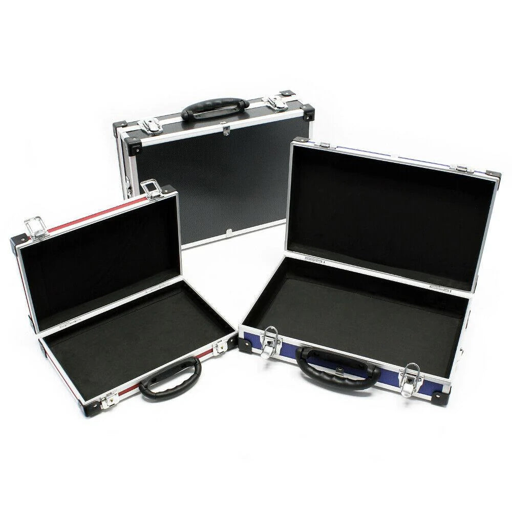 Set di valigie in alluminio valigia in alluminio cassetta degli attrezzi in alluminio 3 valigie nero blu rosso 16_0002514