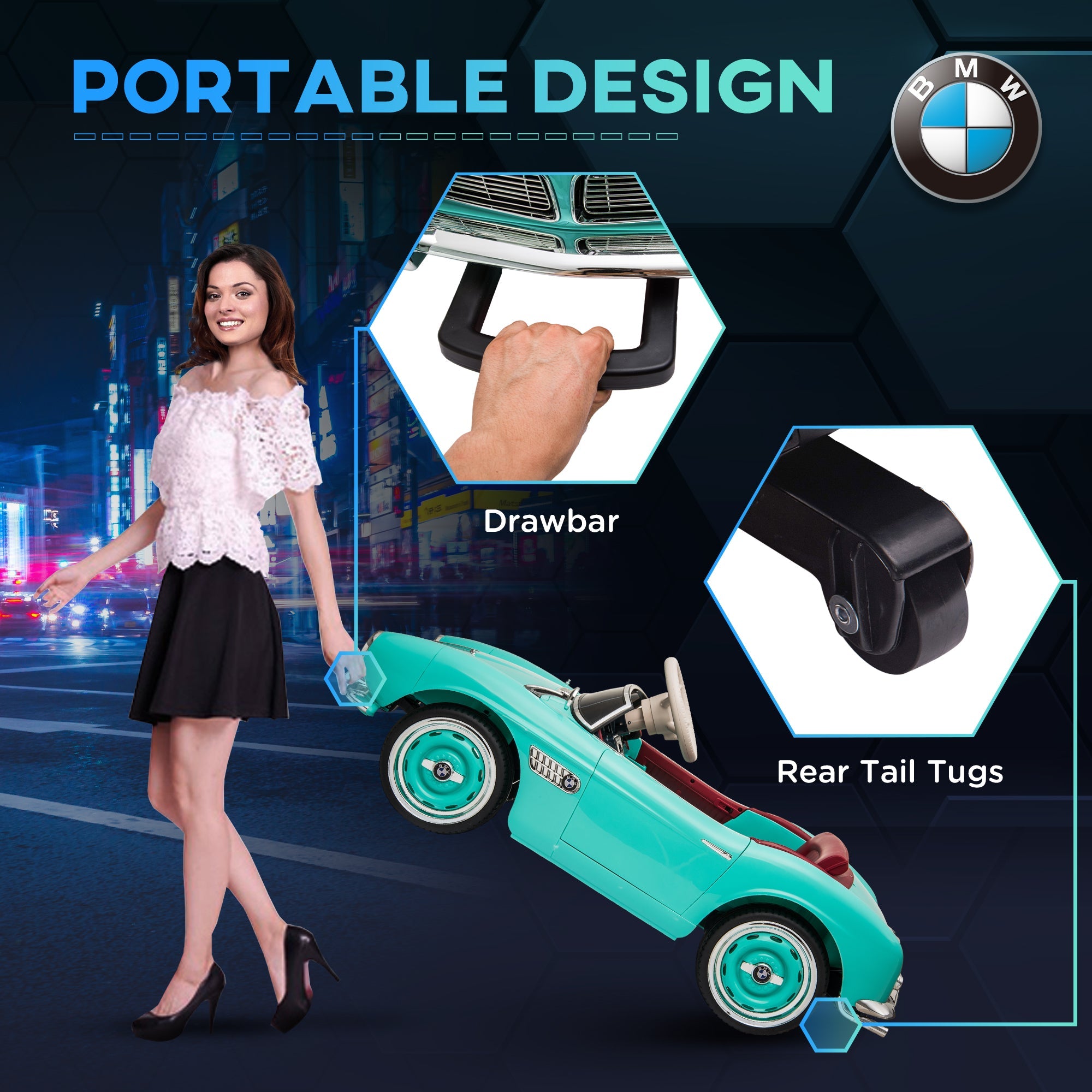 Macchina Elettrica per Bambini 12V con Licenza BMW 507 Verde