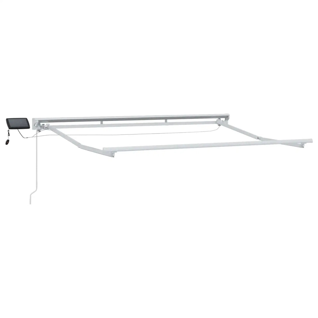 Cornice per Tenda Manuale con LED Bianco 3 x 2 m Alluminio