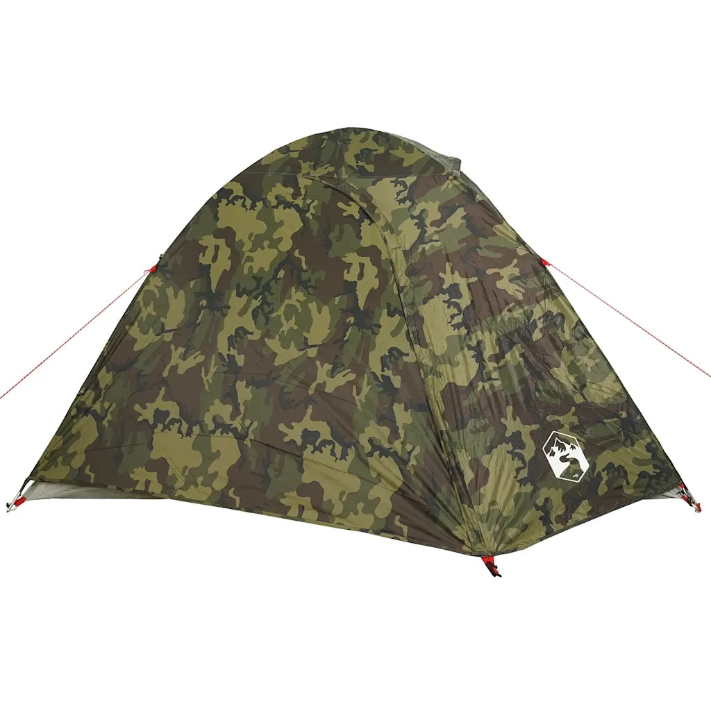 Tenda da Campeggio a Cupola 3 Persone-Tenda per Escursionismo Mimetica Impermeabile