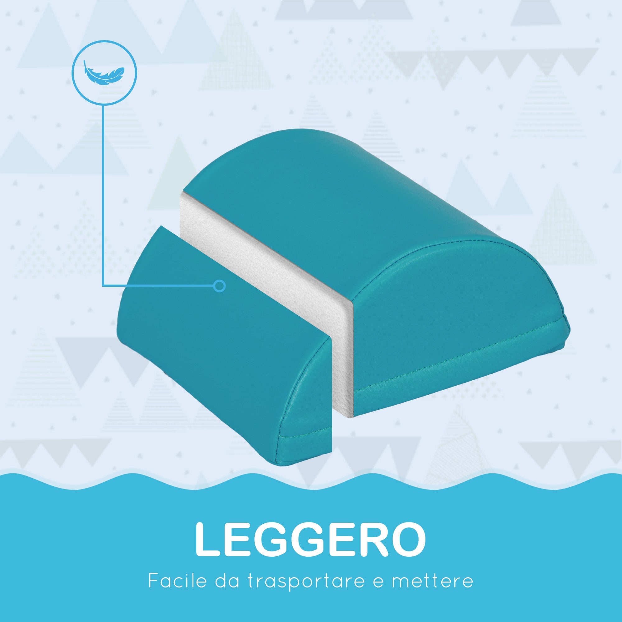 Set 11 Costruzioni Morbide per Bambini 1-3 Anni in PU e EPE Multicolore