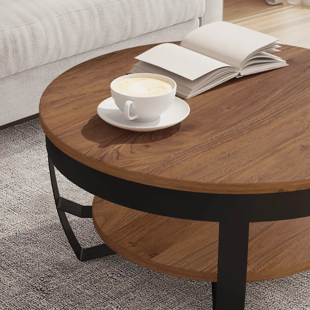 Tavolino da Salotto 65x65x32 cm in Legno Massello d'Acacia 289616