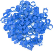 Anelli per colombi in plastica da 100-08 mm in blu.