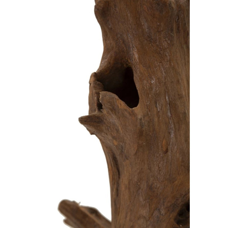 Scultura Akar In Teak Riciclato cm 23x27x64 (pezzi Unici - Non Ripiani In Serie)