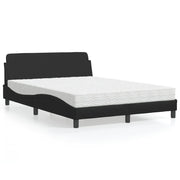 Letto con Materasso Dover Nero 140x200 cm in Similpelle
