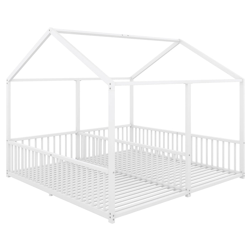Letto a castello per bambini - Xylo - 90x200 cm - Bianco - Design casa con rampa e scala