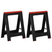 Cavalletti da Lavoro 2 pz Nero e Rosso in Polipropilene 350 kg cod mxl 16192