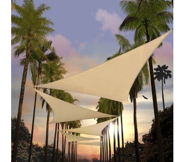 Tenda a vela, telo ombreggiante gazebo, piscina, giardino triangolare 5x5x5mt