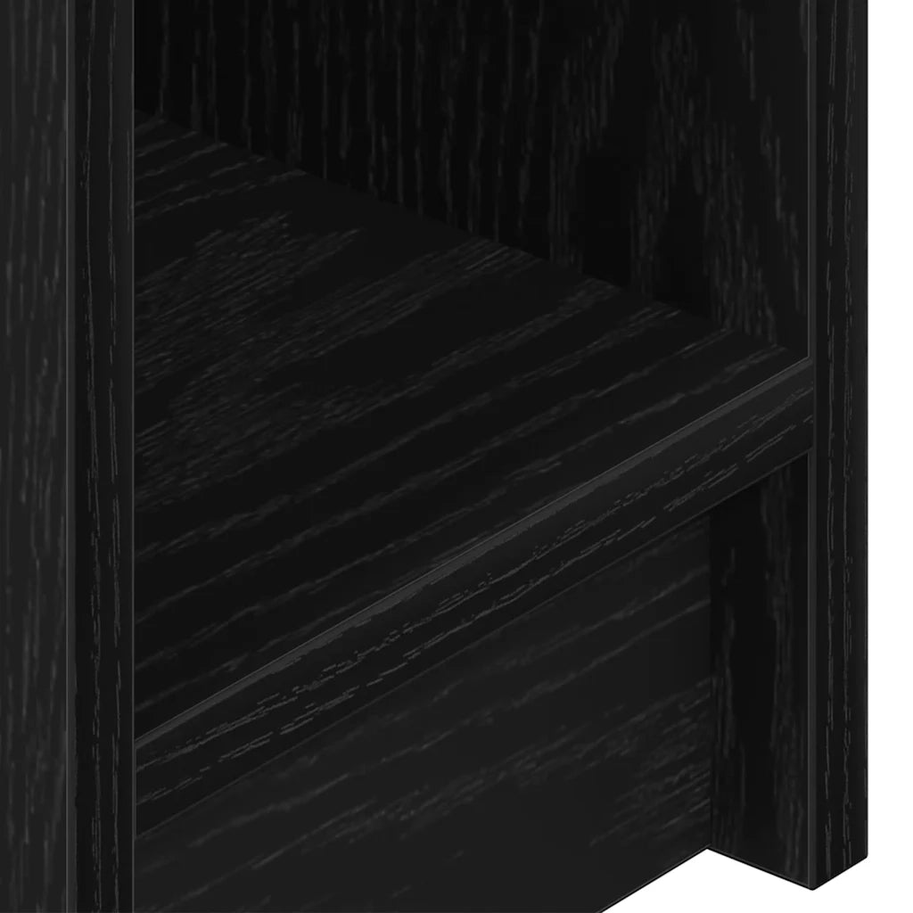 Set di 2 Comodini | Armadio da Notte | Mobiletto da notte con Cassetto Rovere Nero 20x36x60 cm
