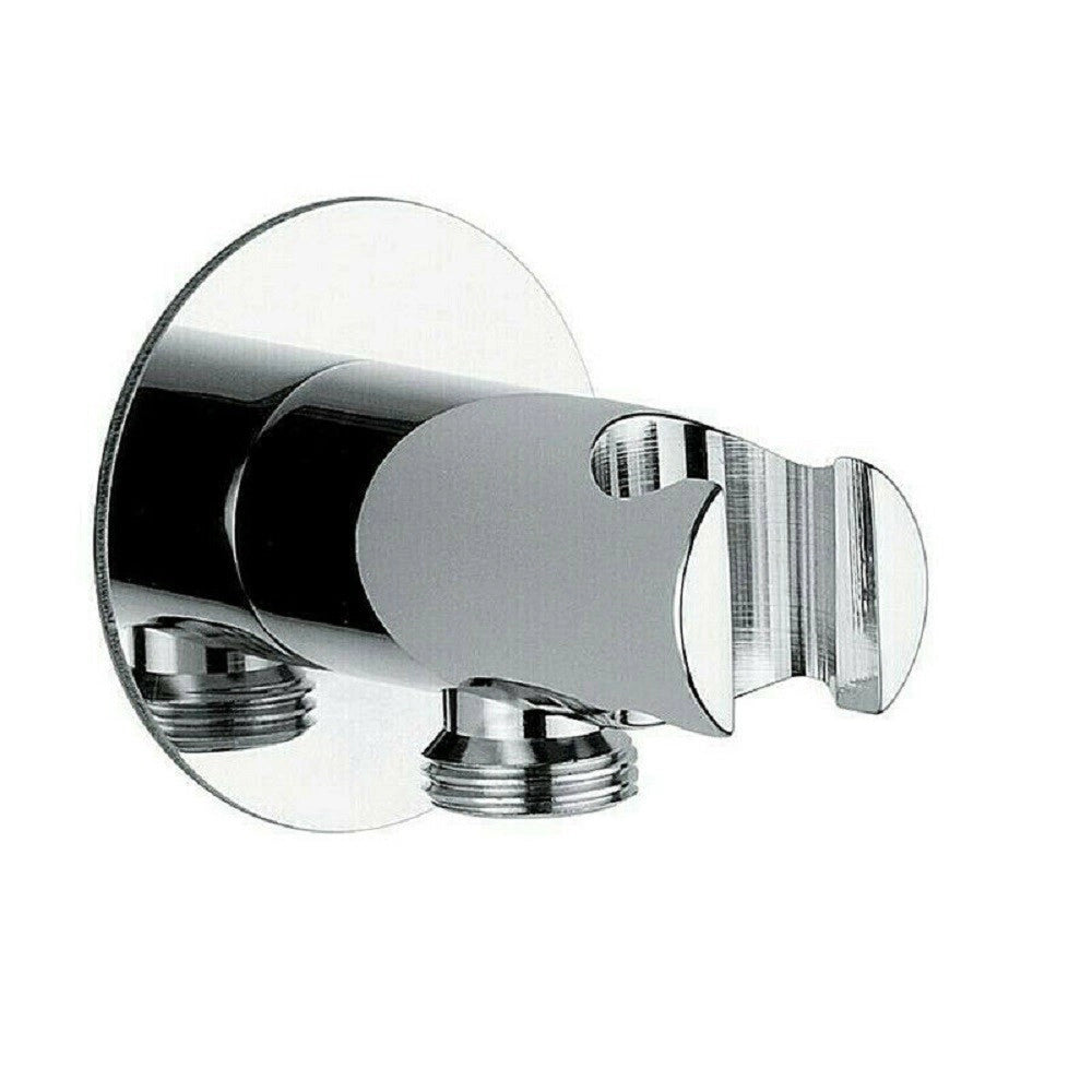 Trade Shop - Deviatore Da Muro Presa Acqua Attacco ½ Supporto Per Doccia Ottone Cromato Lucido -